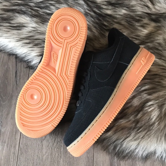 NWT🖤Nike Air Force 1 Suede Black - Picture 5 of 8